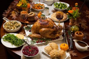 Roasted turkey garnished