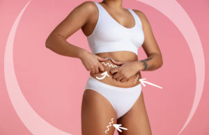 bigstock Female Body Belly With Drawin 428134085