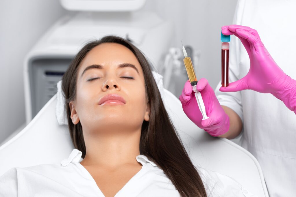 beautician will do prp therapy face
